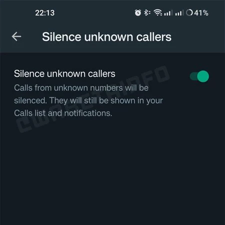 Silence Unknown Calls Whatsapp