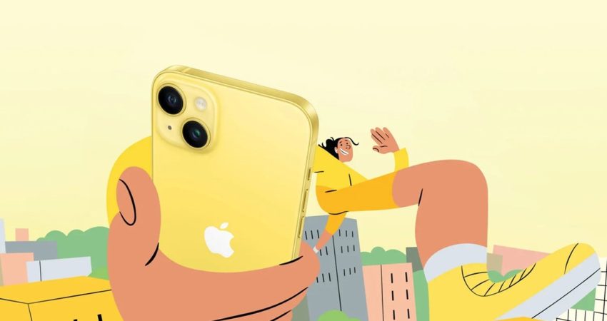 The yellow iPhone 14 now available and with a huge discount on Amazon