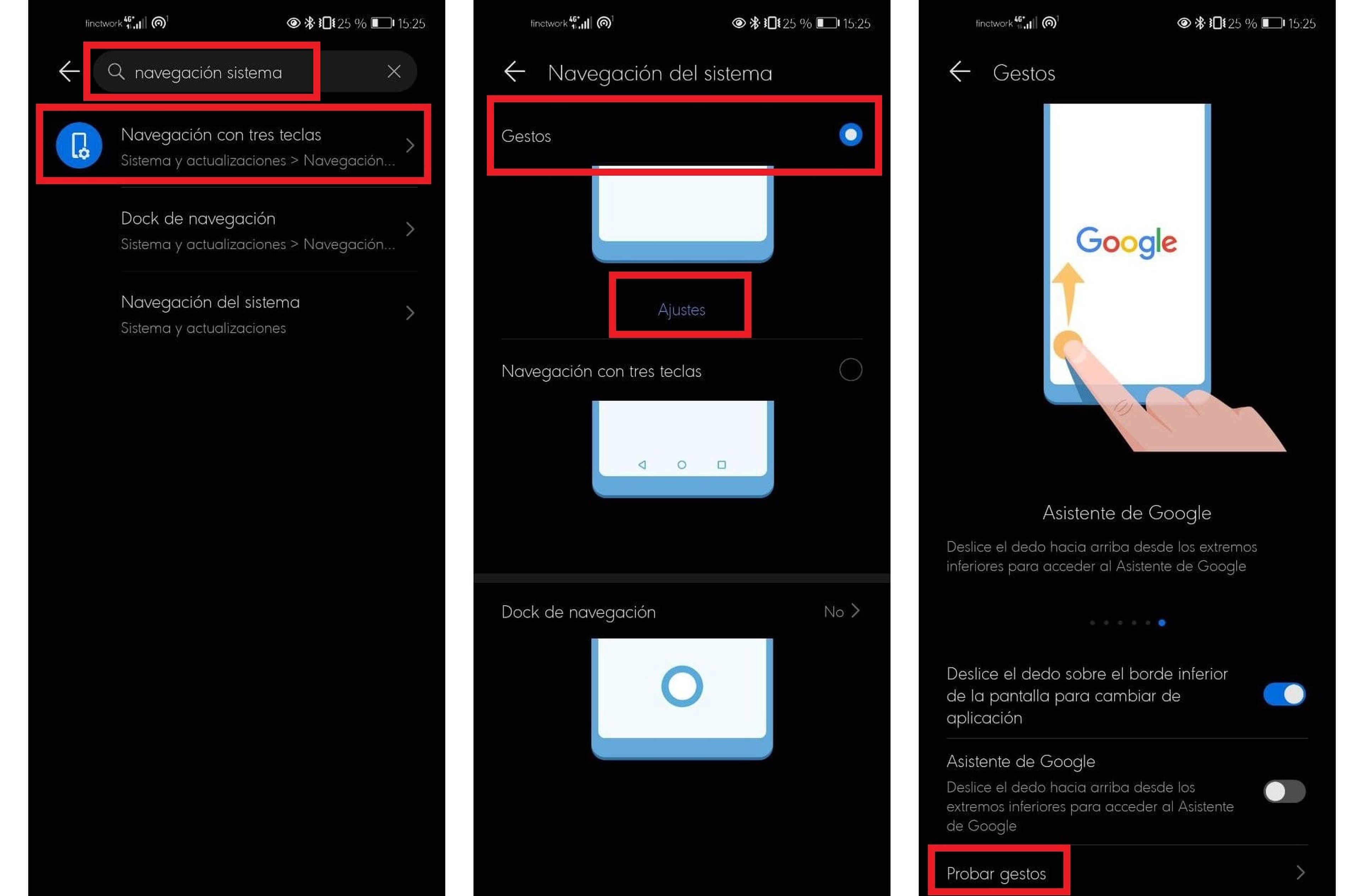 How to activate gesture navigation on Android
